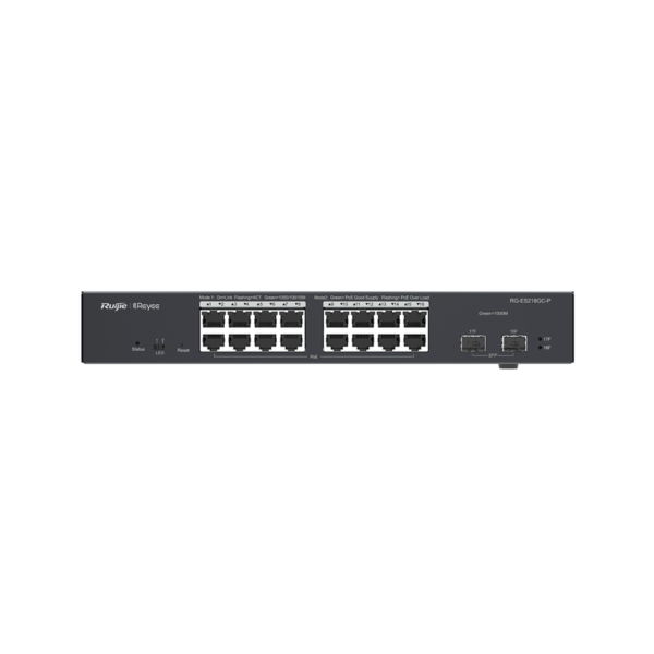 سويتش RG-ES218GC-P هو مفتاح شبكة (Switch) من شركة Ruijie Networks