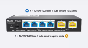 6 مخارج سويتش  RG-ES206GC-P التي تنتجها شركة Ruijie Networks